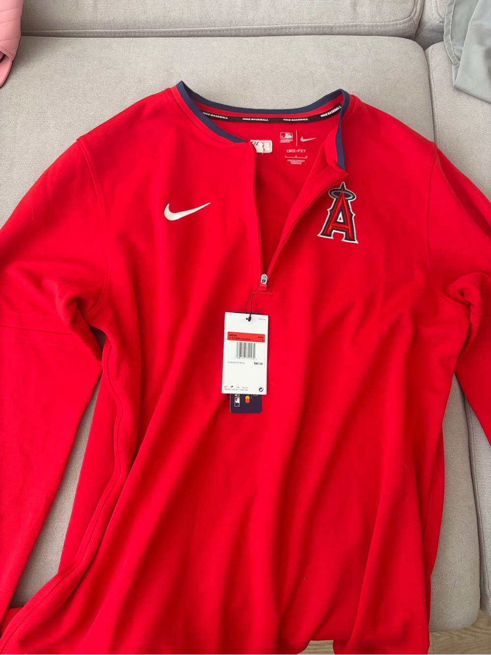 Nike Angels Red Quarter-Zip Pullover